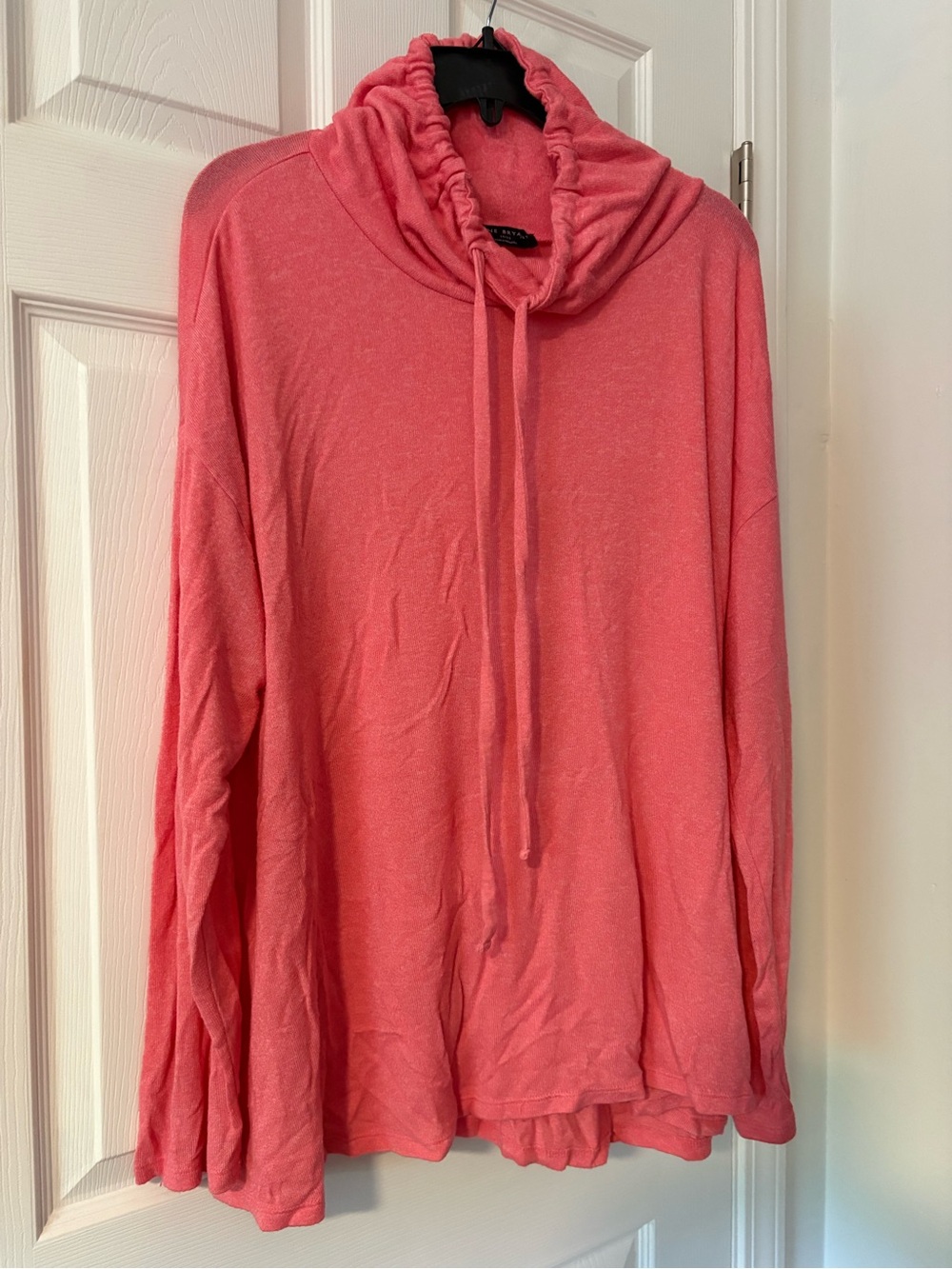 Lane Bryant Coral Pink Cowl Neck Hoodie Sweatshirt
